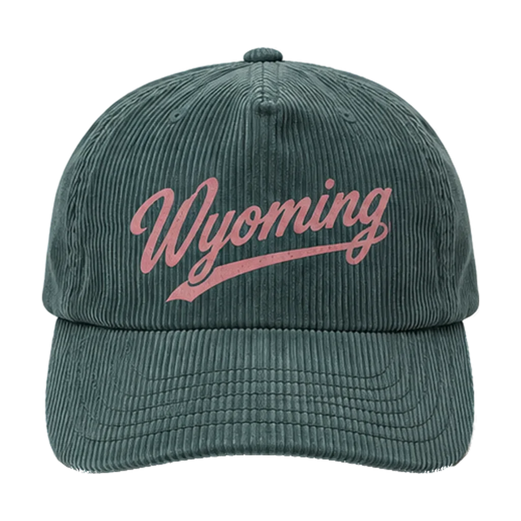 Wyoming Hat — Night Run — Limited Night Run colourway. Midnight spruce, faded rose script.